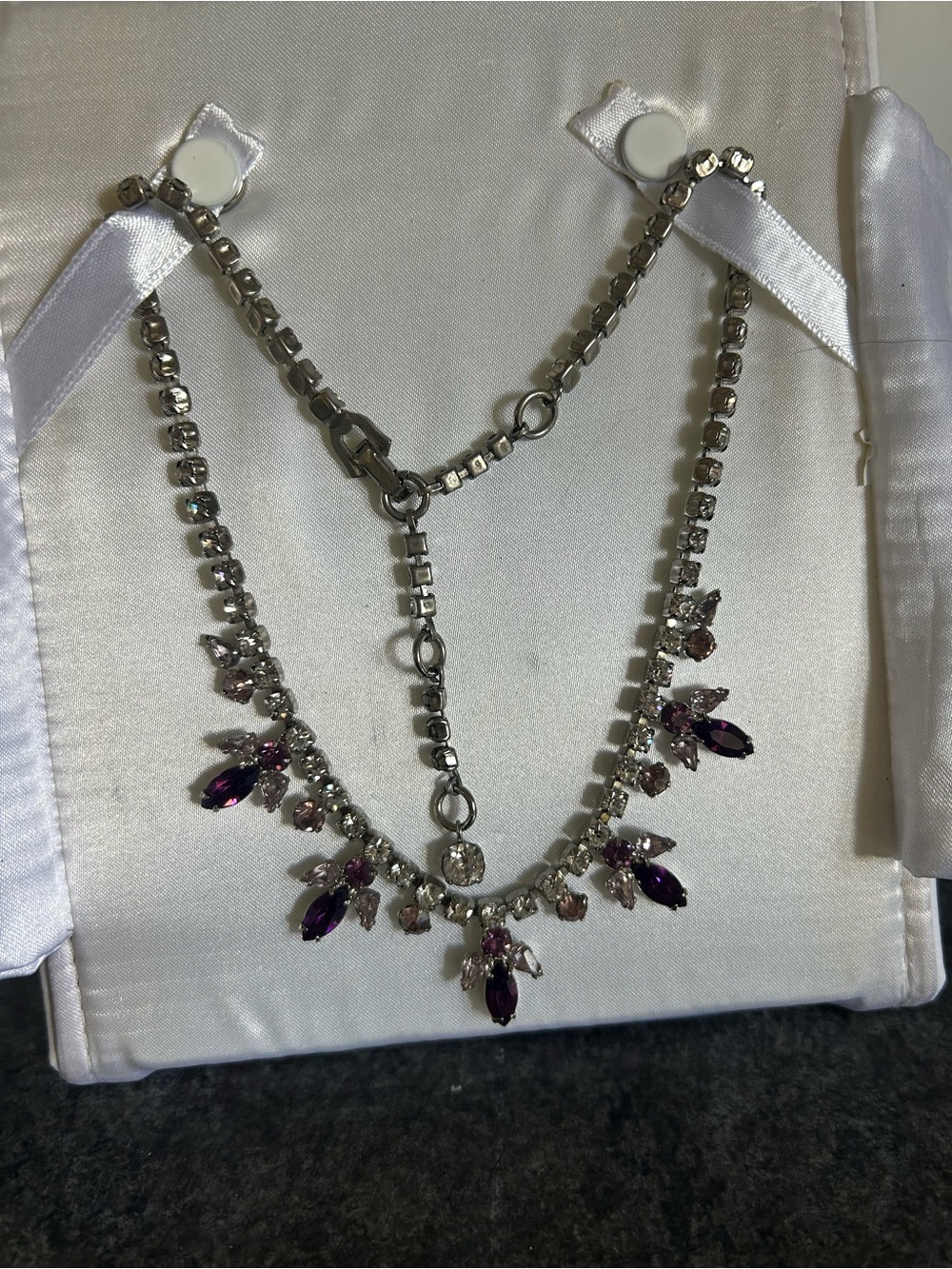 Sherman signed fringe necklace- Jewels of Elegance